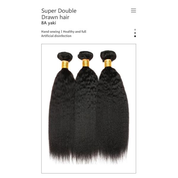 40.64cm 16 Inch Yaki Straight Hair Bundles Virgin Human Hair Bundles