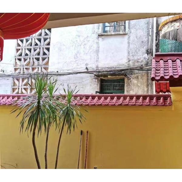 Couverture de toiture chinoise en feuille de plastique Ornements de tuiles de toiture traditionnelles ASA