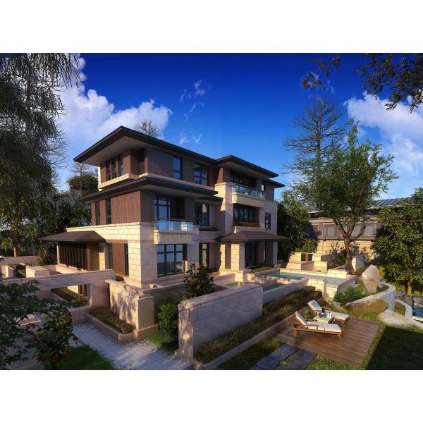 Luxury Modular Cheap Modern Style Villa House Kit Prefab Home Gauge Steel Structure Hotel House Villa for Holiday Vacation Hut