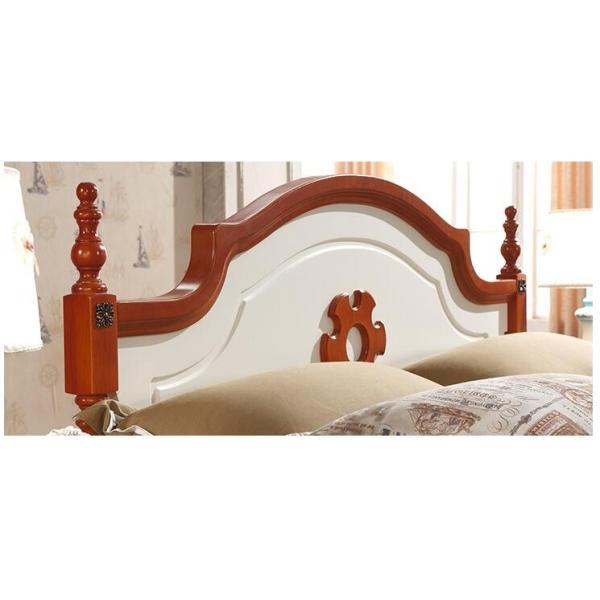 Latest European Mediterranean Style Bedroom Furniture Ivory Wood Double Bed Designs