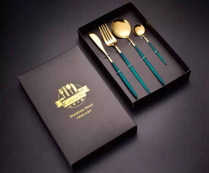Коробки Dinnerware Flatware упаковывая с ложкой и вилкой нержавеющей стали 410