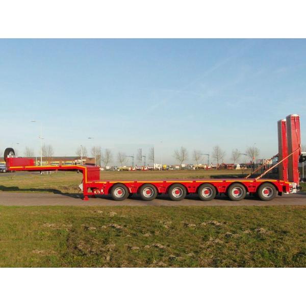 100-тонный отсоединяемый полуприцеп для 5-осевого рулевого прицепа с низкой кроватью