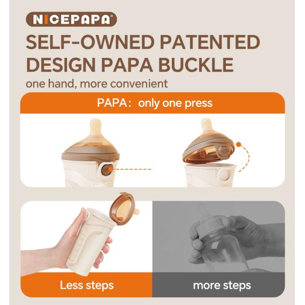 Флакончик для молока для детей из мягкого силиконового крана с естественным ответом (код S с круглым отверстием)