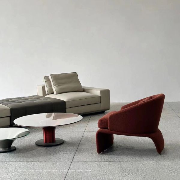 Home Furniture Modern Italian Style Living Room Velvet Accent Chair Lounge Chair Hotel Low Seat