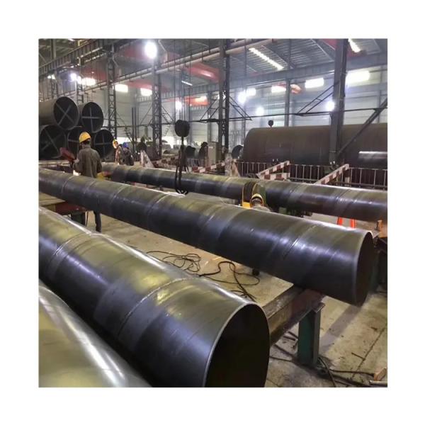 5.8m 12m Tubo de aço de precisão PE revestido SS400 Q235 Tubos de aço soldados em espiral