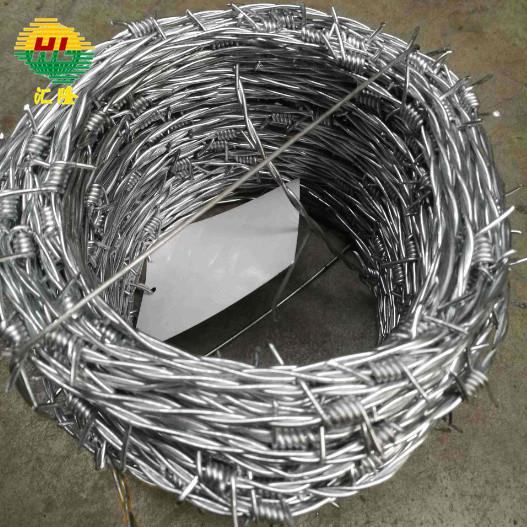2mm*2mm Thickness Galvanized Steel Barbed Wire Protective Use