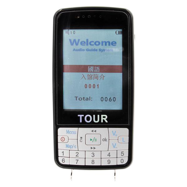 4G Memory LCD Screen Audio Travel Tour Guide Black Color Automatic Induction
