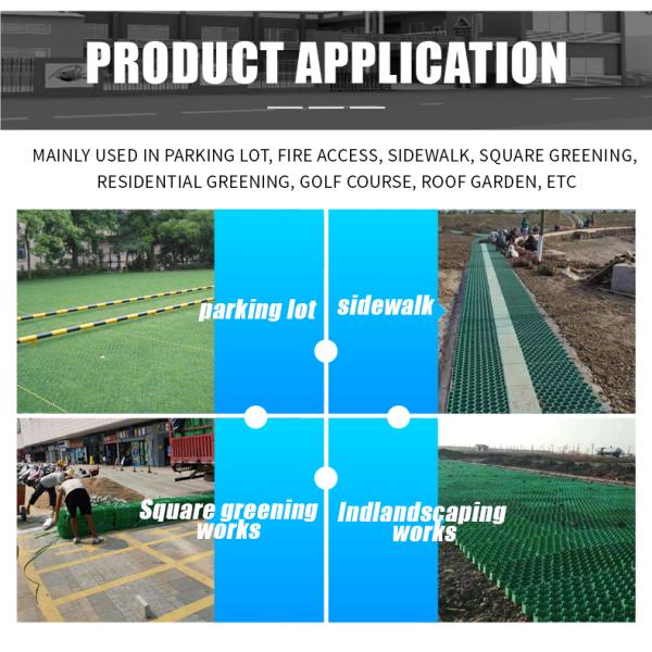 CE/ISO9001/ISO14001 Certified 38 48mm Plastic Grass Paver for Parking Lot and Driveway