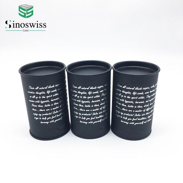 Custom Sizing Paper Tube Tea Packaging Container cylinder box With Tinplate Cover