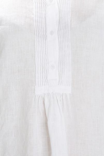Simple White Pure Muslimah Linen Blouse Women Ladies