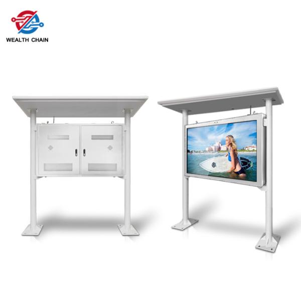 High Resolution Outdoor Digital Kiosk Build In Media Player Weather Proof 65