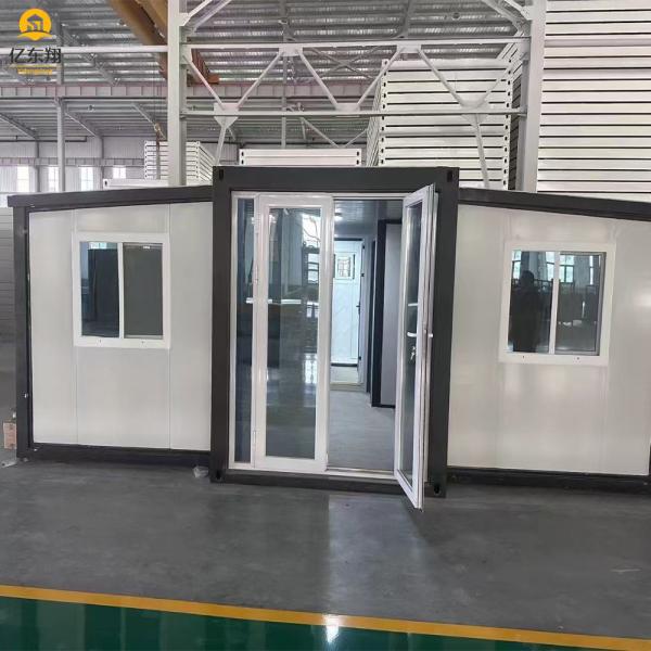 Maison en acier préfabriqué écologique à double aile maison de conteneur extensible