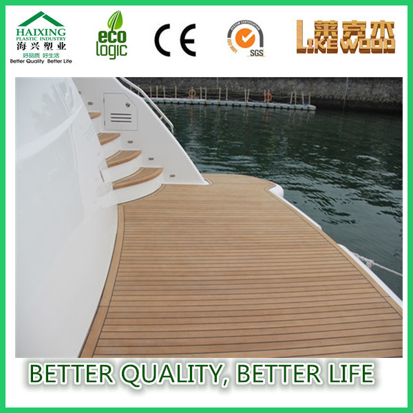 Outdoor Soft PVC Synthetic Teck Deck for Boat/Yacht Decking in Carton Box Packages
