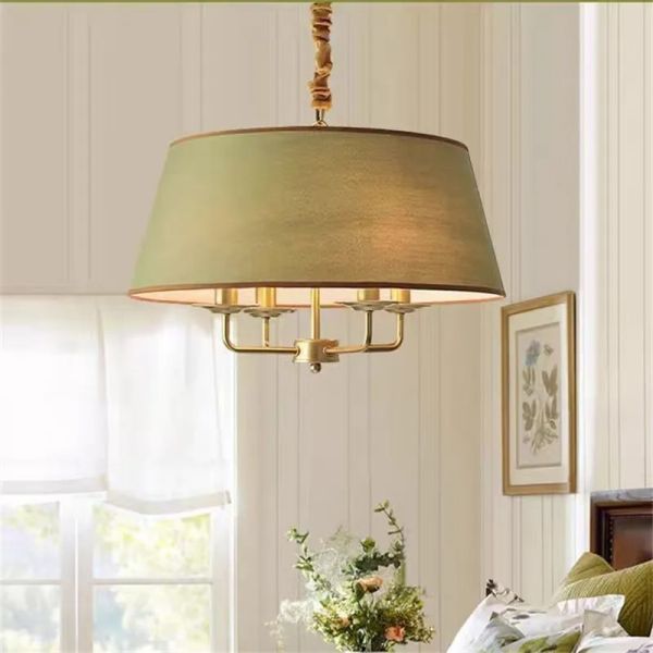 American Retro green fabric Pendant Lights Vintage Rustic Lamp (WH-VP-311)