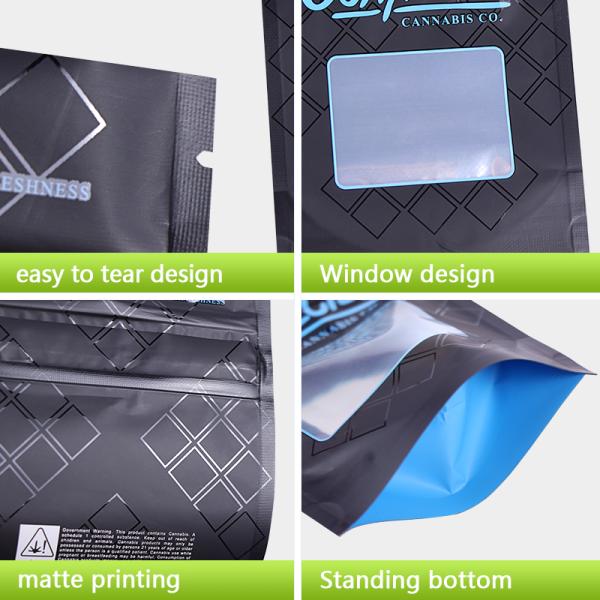 Convenient Pure Aluminum Foil Zip Lock Self Silver Heat Seal Mylar Bag