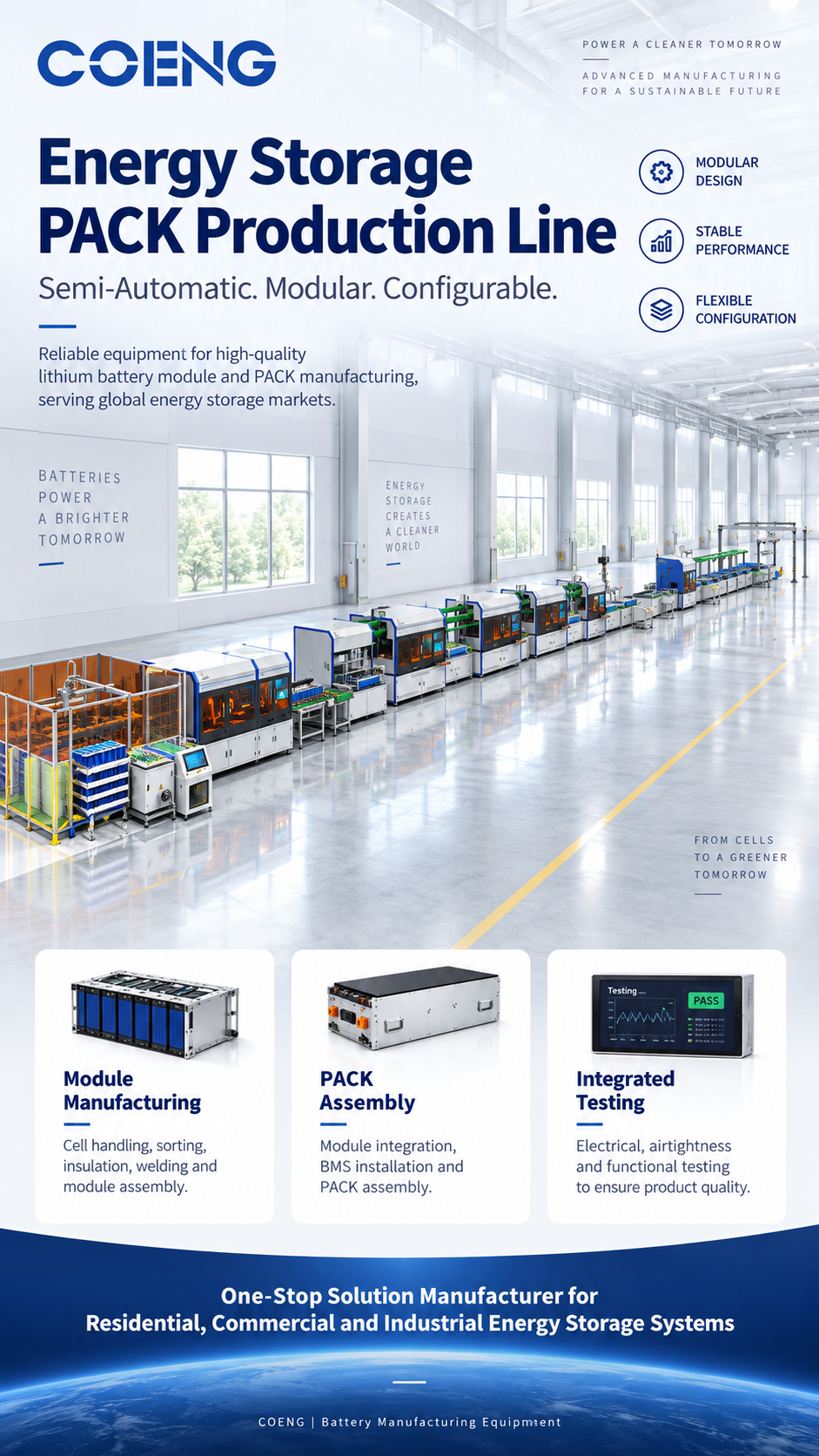 COENG Semi-Automatic Energy Storage Battery PACK Production Line