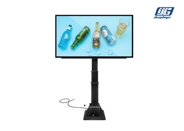 P6 Outdoor Hydraulic Pole Advertising LED Screen Player Floor Standing