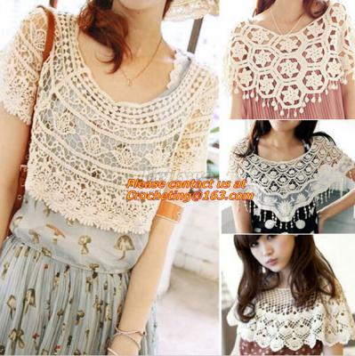 Fashion Style Womens Ladies, Hollow Crochet Knit Cape Shawl Tank Top Vest Jumper Pullover