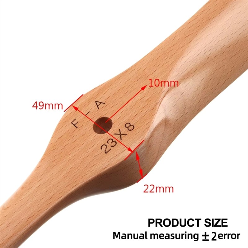 6 Star 2 Blade  Beech Wooden Gas Power Propeller Cw Tractor For Airplane Fm