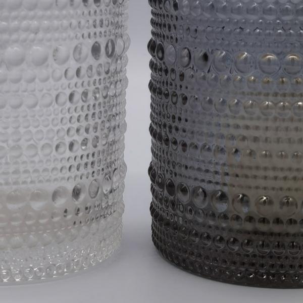 Подгонянные выбитые шарики шнуруют стеклянные Votive держатели для свечи, стеклянные держатели для свечи цилиндра