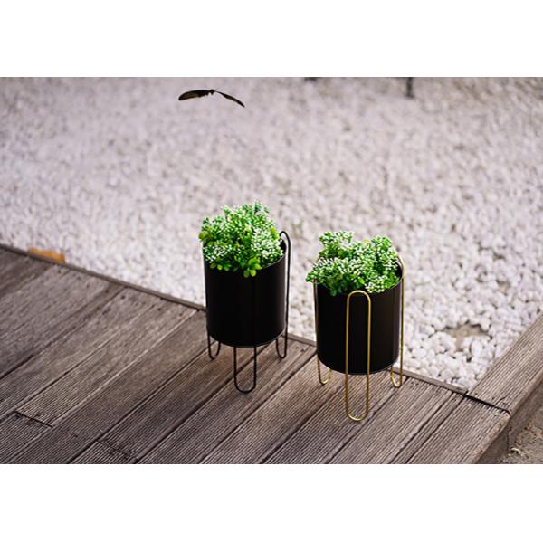 Exquisite Metal Yard Ornaments Decorations Indoor / Outdoor Garden Pot