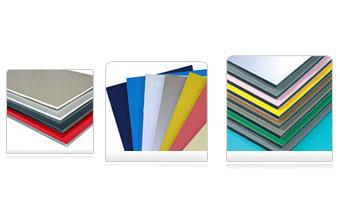 Polyesyer aluminum composite panel 1220*2440*3mm/48"*96"*0.118" RED/GREEN/WHITE