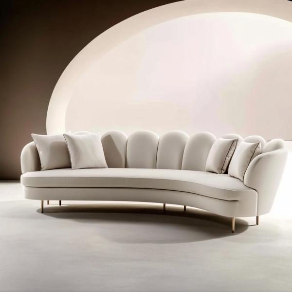 FOAM Filling Material Luxury Living Room Fabric Sofa Velvet Upholster Sectional Sofa For Home Hotel And End Design