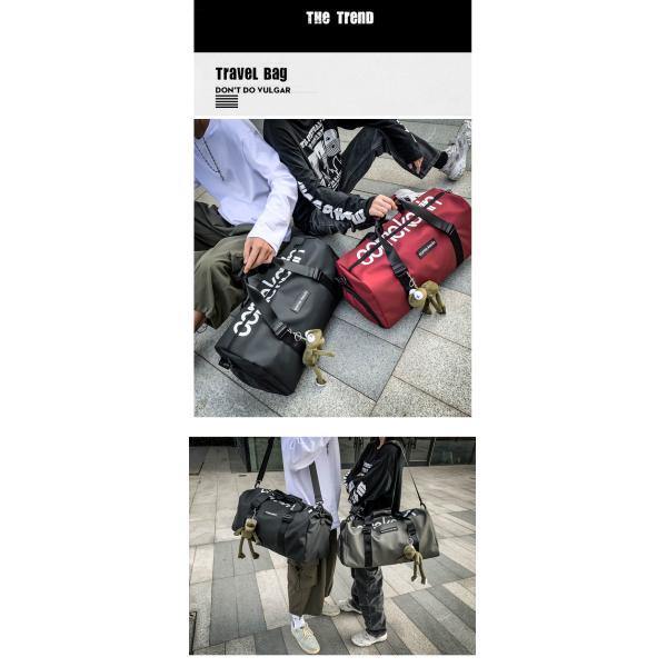 45L Lightweight Gym Duffle Bag Sport Gym Bag With Shoe And Wet Compartment