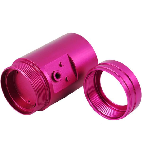 Розовый анодированный CNC подвергал 6061 алюминиевую повернутую часть механической обработке