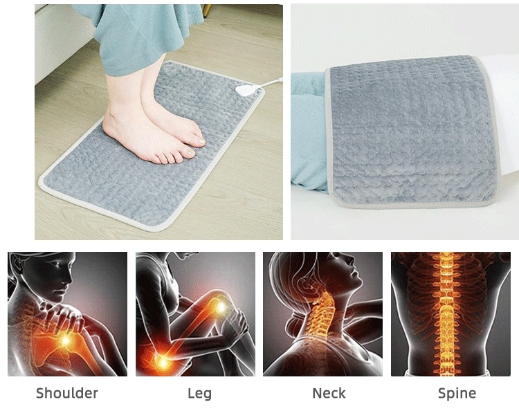 Electric Heated Pad practical heating furnishing for home office or bedside providing gentle heat to improve comfort levels