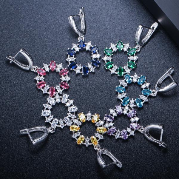 CZ Earrings for Women Crystal Nacklace Jewelry Female Accessories Jewelry Wedding Jewelry Sets