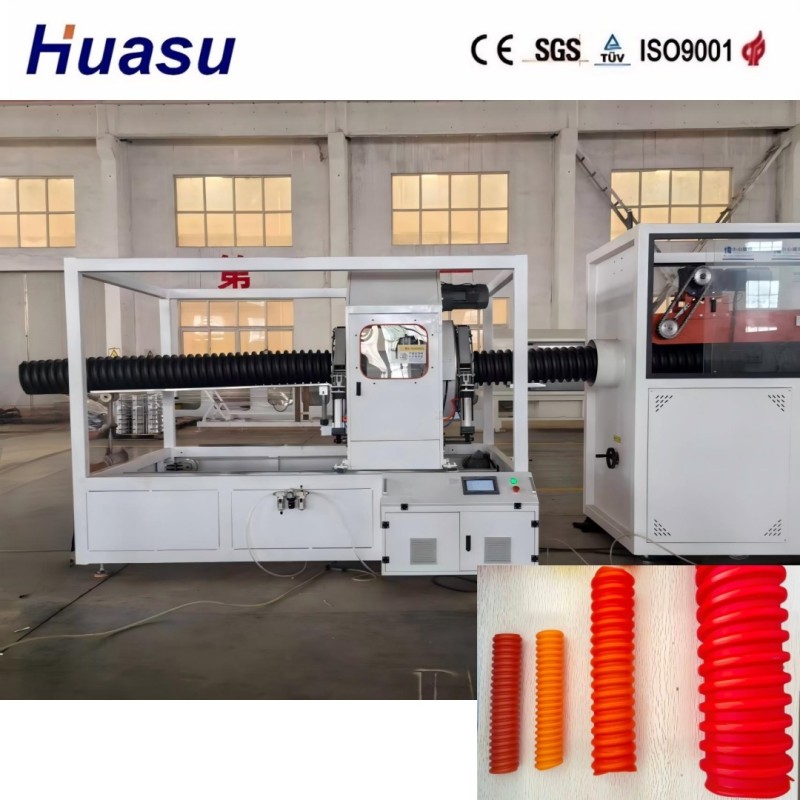 Carbon Spiral Pipe Extrusion Line Extruder Output 200-1000kg/h 32mm-2000mm