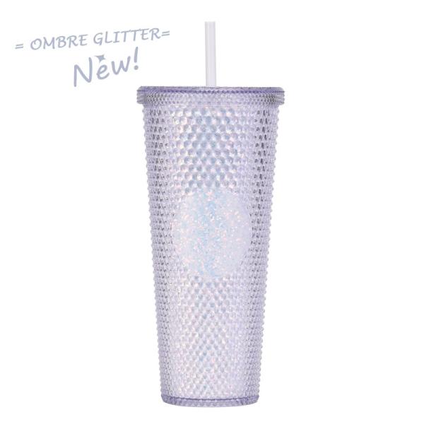 Factory Direct Supply Double-layer Plastic Straw Cup, Large Capacity Creative 710ml Durian Cup, Prickly Cup, Portable Diamond Cup