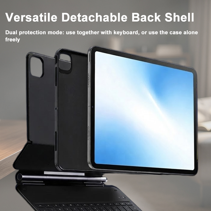 Custom Dual-Axis Magic Floating Keyboard Case Magnetic Tablet Keyboard with Glass Touchpad for iPad Air 11& Pro 11