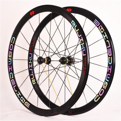 1880G Ultra Light 700C Logo réfléchissant coloré V Brake Wheelset de vélo pour vélo de route Vélo applicable
