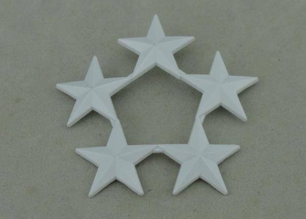 3 Stars Award Badges Zinc Alloy Spray With White 2.5 inch