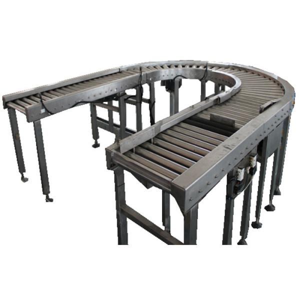 SEW Motor Curve Roller Conveyor 0.75 - 1.5 KW with Stainless Steel / Carbon Steel Construction and 38mm, 50mm, 60mm Roller Diameter for Palletizing