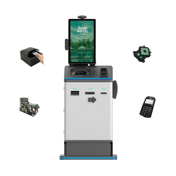 AIO Intelligent Hotel Self Service Check in Check Out Kiosk 24H Unattended Service