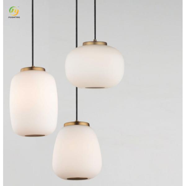 JYLIGHTING Lámpara colgante moderna minimalista japonesa para comedor, dormitorio de diseño artístico, personalidad creativa, nórdica, de cristal, moderna