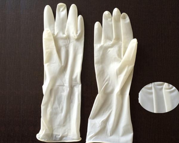 Polymer Coating Sterile Latex Surgical Gloves  / Long Arm Latex Gloves