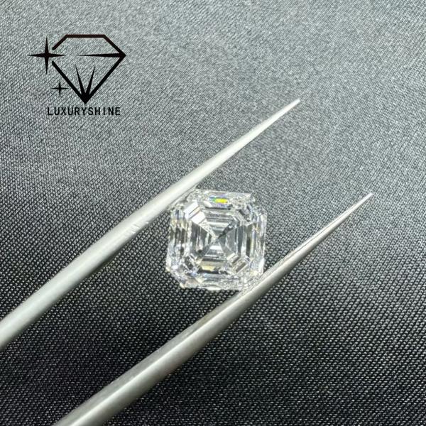 LuxuryShine VVS-VS 0.1-10CT Diamant de laboratoire taille Asscher D-F Couleur diamant blanc avec certificat IGI 3EX Cut Stones