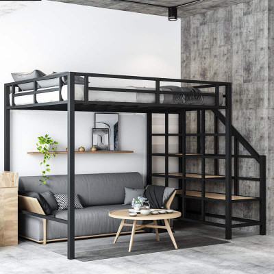Strong Bunk Bed Frame Modern Double Bunk Beds with Desk and Storage Drawers