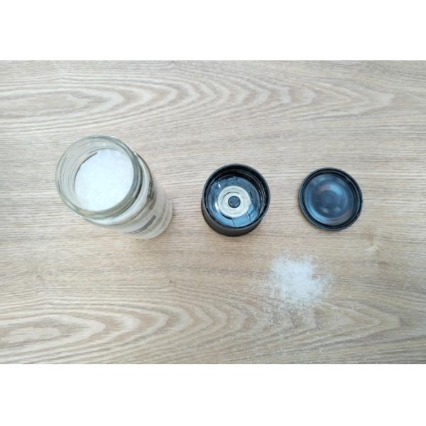 Núcleo de cerámica 90ml tapa de plástico Jarrón de vidrio de sal y pimienta Condimento de especias Recargable molinilla duradera