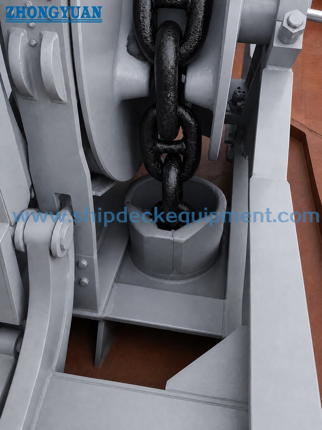 Marine Spurling Pipe with Cast Steel Chain Guide Mouth or Welded Type for Anchor Chain Lockers CB 3133-1983 Standard