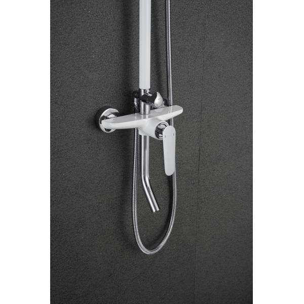 Bathroom Mixer Tap With Shower Set and Square Shower Head for Build In Shower System