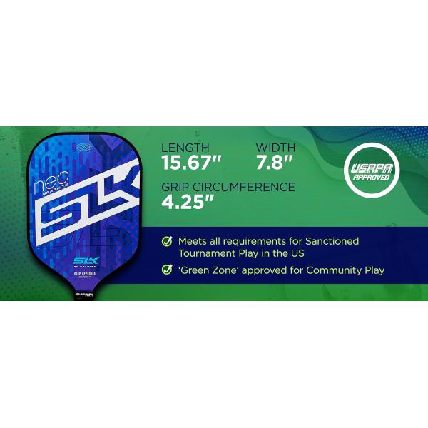Custom 2024 SLK by Selkirk Outdoor Pickleball Paddles Featuring a Multilayer Fiberglass and Graphite Pickleball Paddle
