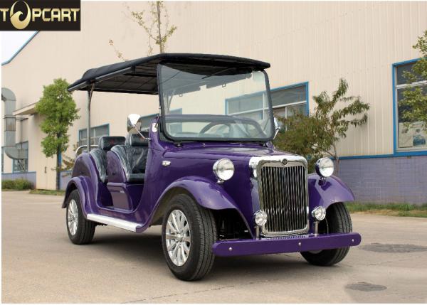 High Performance Classic Golf Cart 4 Passenger Electric Buggy Car With Purple Color