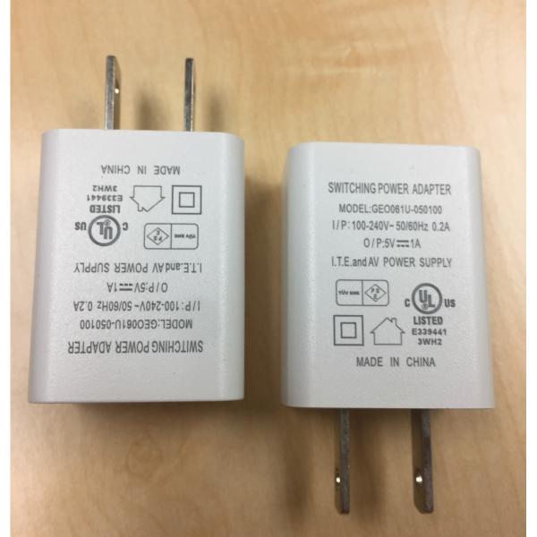 5V1A UL Listed Universal Rapid Cell Phone Charger Indoor Powerful USB Wall Charger