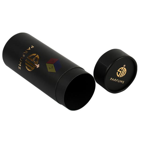 Black Private Label Cosmetic Packaging Box Lightweight Essential Oil Tube Packaging