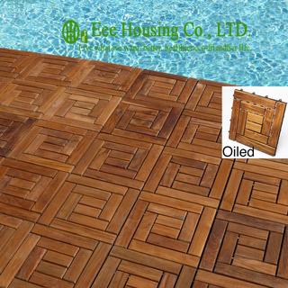 300x300x23mm Outdoor Bamboo Flooring,Decking Tile Unit Series,Matt Finish